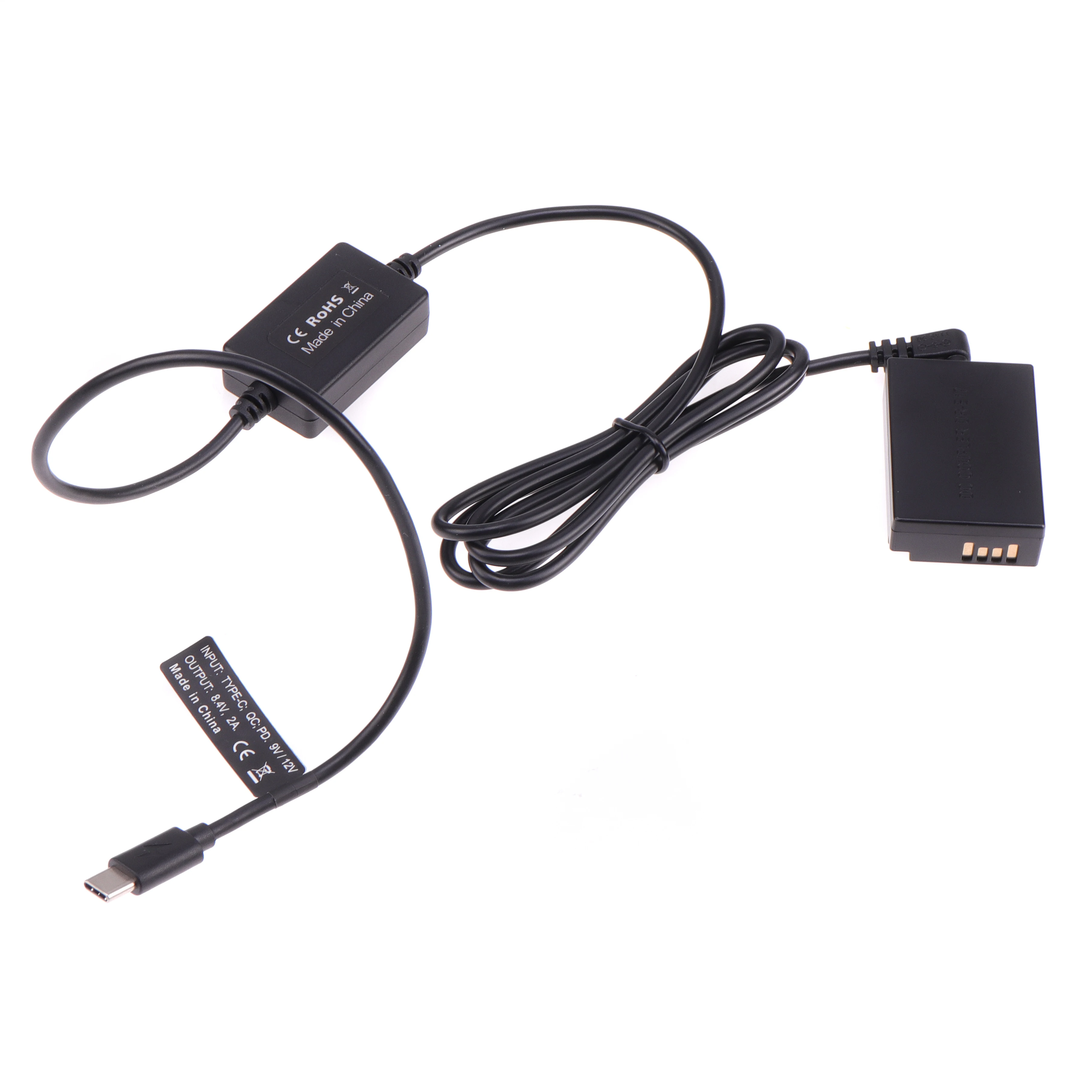Fuente de alimentación del adaptador de batería simulada FOTGA 9V LP-E17 con cable de TYPE-C para fuente de alimentación del adaptador de batería simulada Canon M3 M5 M6