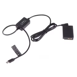 Fuente de alimentación del adaptador de batería simulada FOTGA 9V LP-E17 con cable de TYPE-C para fuente de alimentación del adaptador de batería simulada Canon M3 M5 M6