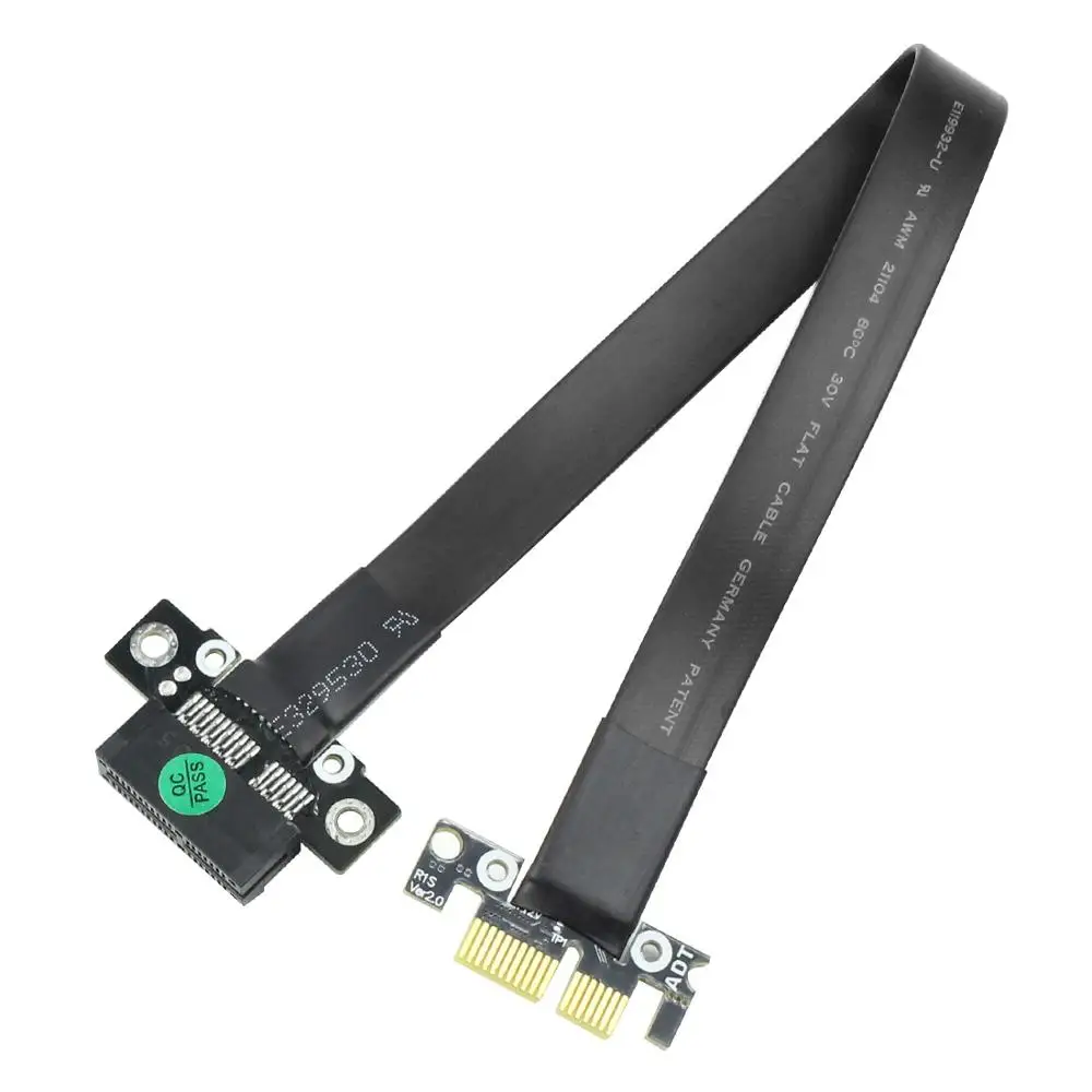 Cable elevador PCI Express PCIe Gen3.0 x1 x16 Miner, Cable de extensión de cinta de tarjeta gráfica, 25cm, PCI-E 1x16x3,0 R11SF sin línea de alimentación - imagen 4