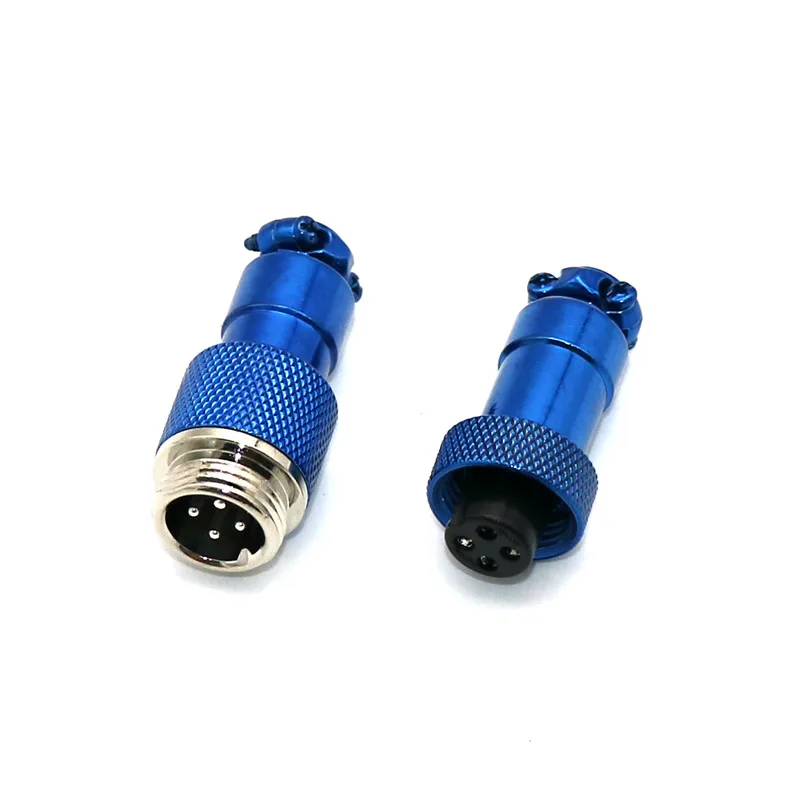 Angitu galvanizado GX12 aviador GX 12 conector enchufe Butting acoplamiento 4 núcleos macho y hembra rojo azul negro blanco amarillo - imagen 4