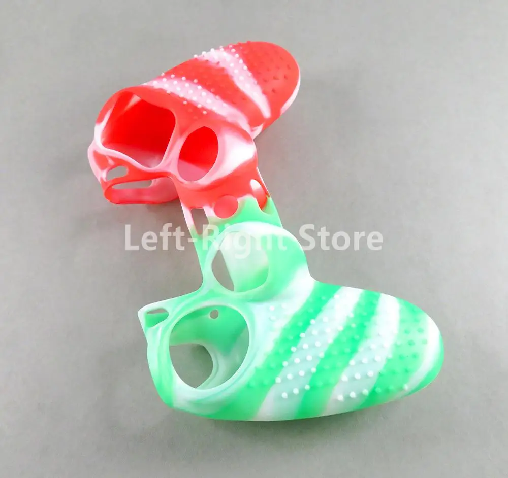 40 Uds ForPS4 slim pro funda con tachuelas de puntos piel de Gel de goma de silicona para Sony PS4 Slim/Pro funda para controlador rojo azul - imagen 4