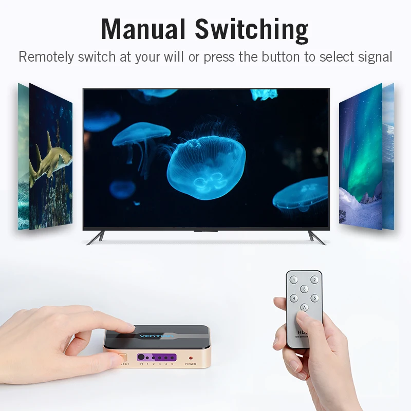 Vention Divisor HDMI 5 en 1 4K/30Hz Adaptador para Consolas TV - imagen 2