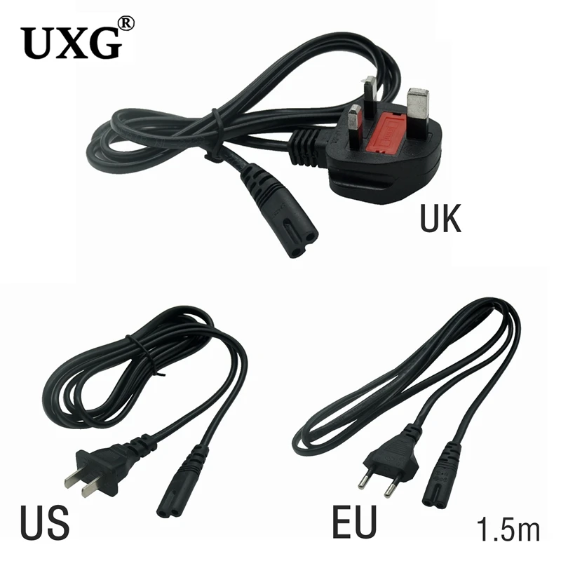 Cable de alimentación de 2 pines para ordenador de escritorio y portátil, accesorio de 2 clavijas AC EU US UK, Console C7, figura de Cable de plomo de alta calidad