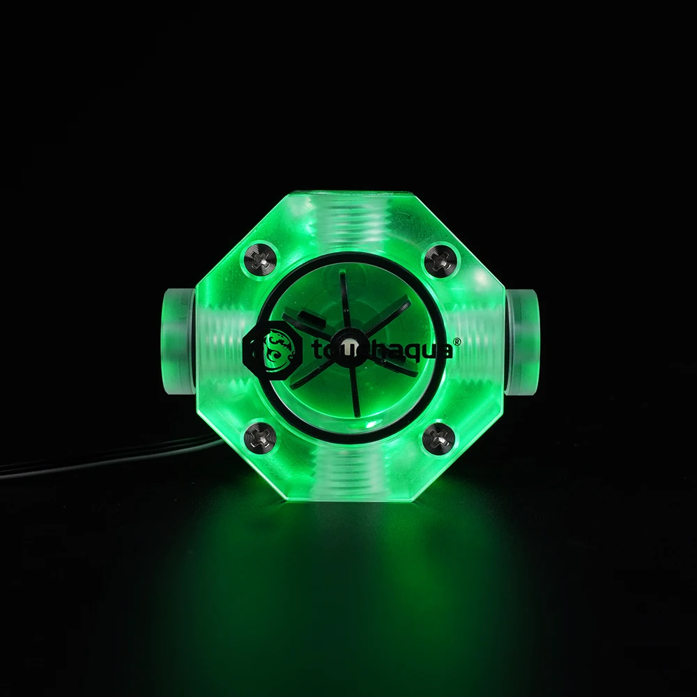 Bitspower-indicador Octagonal de velocidad del agua, medidor de flujo, 5V, 3 pines, DRGB G1/4, BPTA-OFI-DRGB - imagen 5