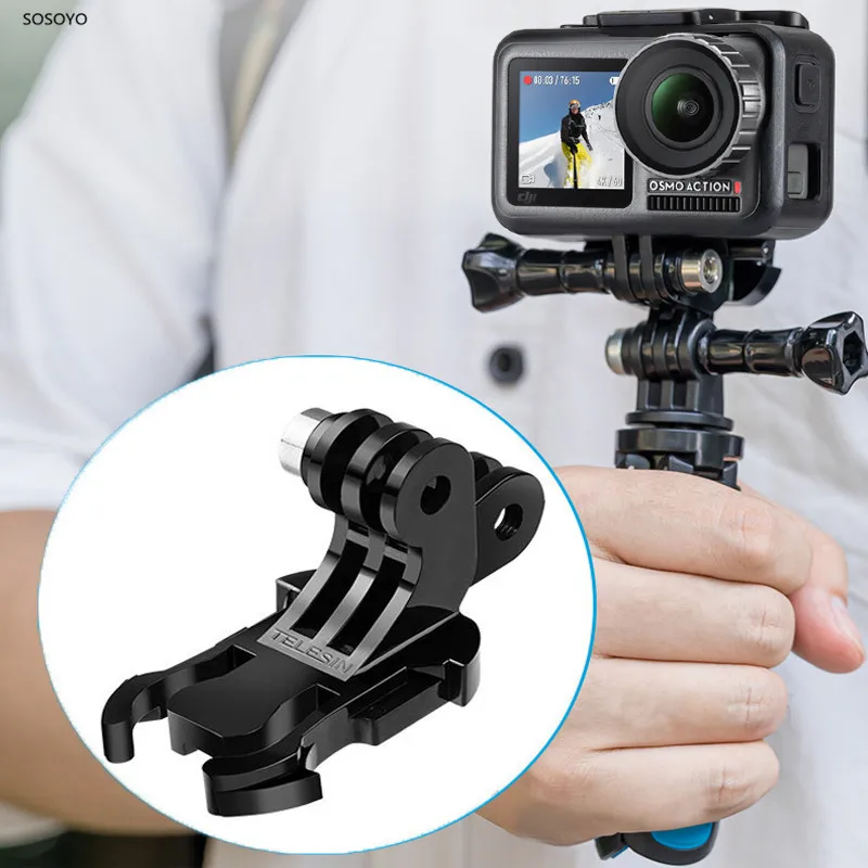 Hebilla de mochila con gancho en J de doble cabeza, adaptador de Clip de hebilla de montaje de liberación rápida para GoPro SJCAM DJI Osmo, accesorios de Cámara de Acción