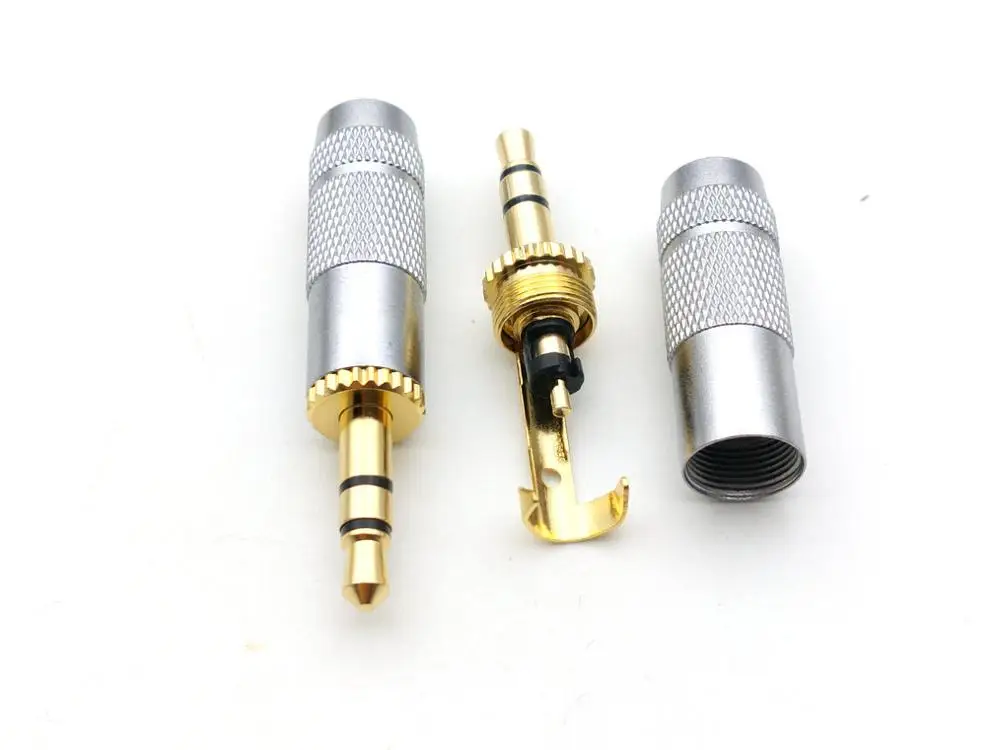 Cable de reparación de auriculares, Conector de soldadura, 1/8 ", 3,5mm, macho, 3 polos, estéreo, 20 Uds.