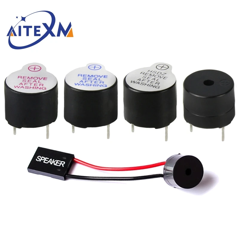 10 Uds zumbador activo 3V/5V/12V/16R TMB12A03 TMB12A05 TMB12A12 tono de pitido continuo largo magnético 12095 12*9,5mm Mini altavoz - imagen 2