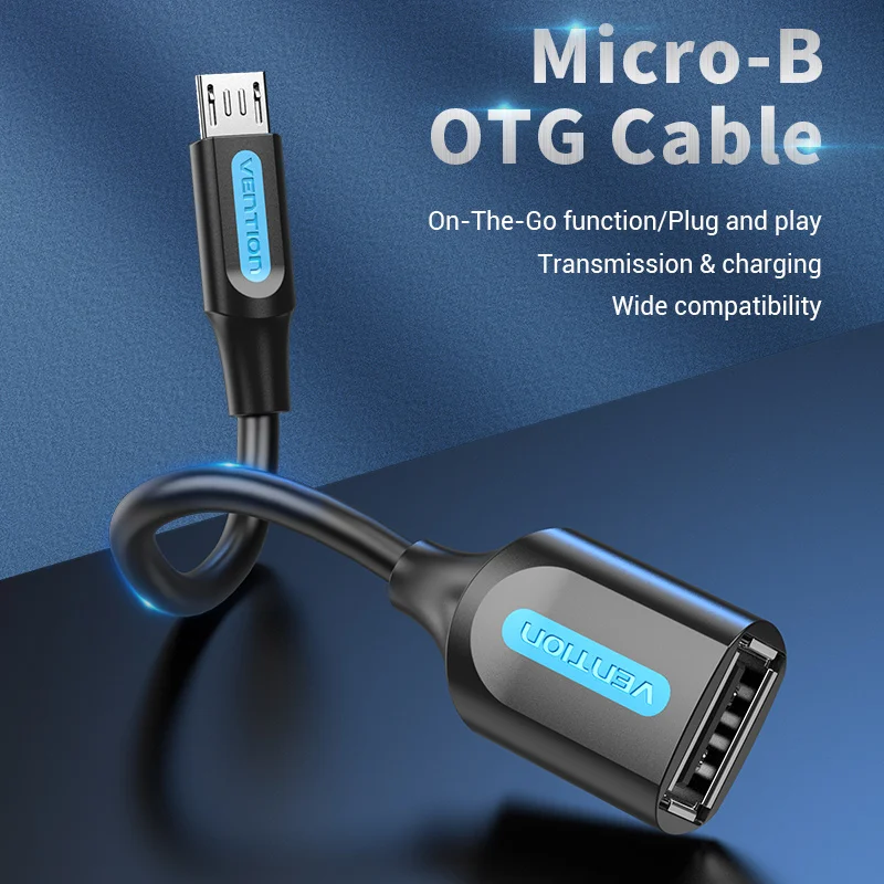 Vention-Cable Micro USB OTG, adaptador macho a hembra para Samsung S6, Xiaomi, teléfono Android, USB 2,0, OTG - imagen 2