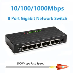 Conmutador Gigabit Ethernet RJ45 inteligente alto rendimiento de red