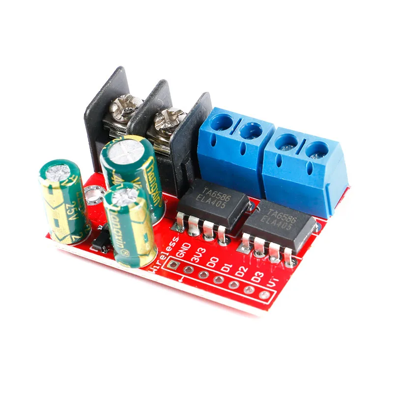 Módulo de accionamiento de Motor de CC Dual 5A, doble puente H, L298N, PWM, Control remoto, voltaje, placa de regulación de velocidad inversa, ZK-5AD, 3V-14V - imagen 5