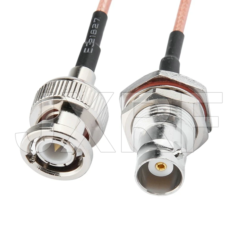 BNC macho hembra a BNC macho ángulo recto HD-SDI Cable RG316 RF Coaxial antena Pigtail Jumper 50 Ohm adaptador de conector BNC - imagen 5