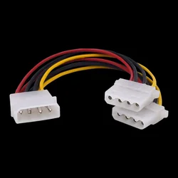 Cable Adaptador Molex Macho a IDE Hembra Doble – Divisor Fuente PC