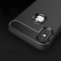 Funda Carbono iPhone X XR XS Max – Silicona Ultrafina Antigolpes