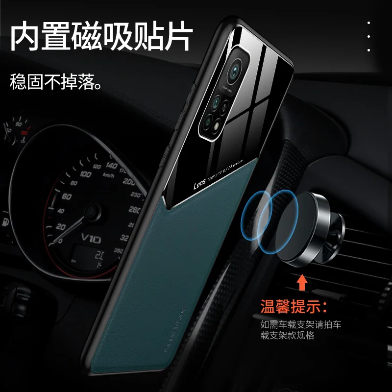 Funda de cuero con textura de lujo para Xiaomi Mi 10T Pro, carcasa trasera con protección magnética para xiaomi mi 10t 10tpro mi10t - imagen 2