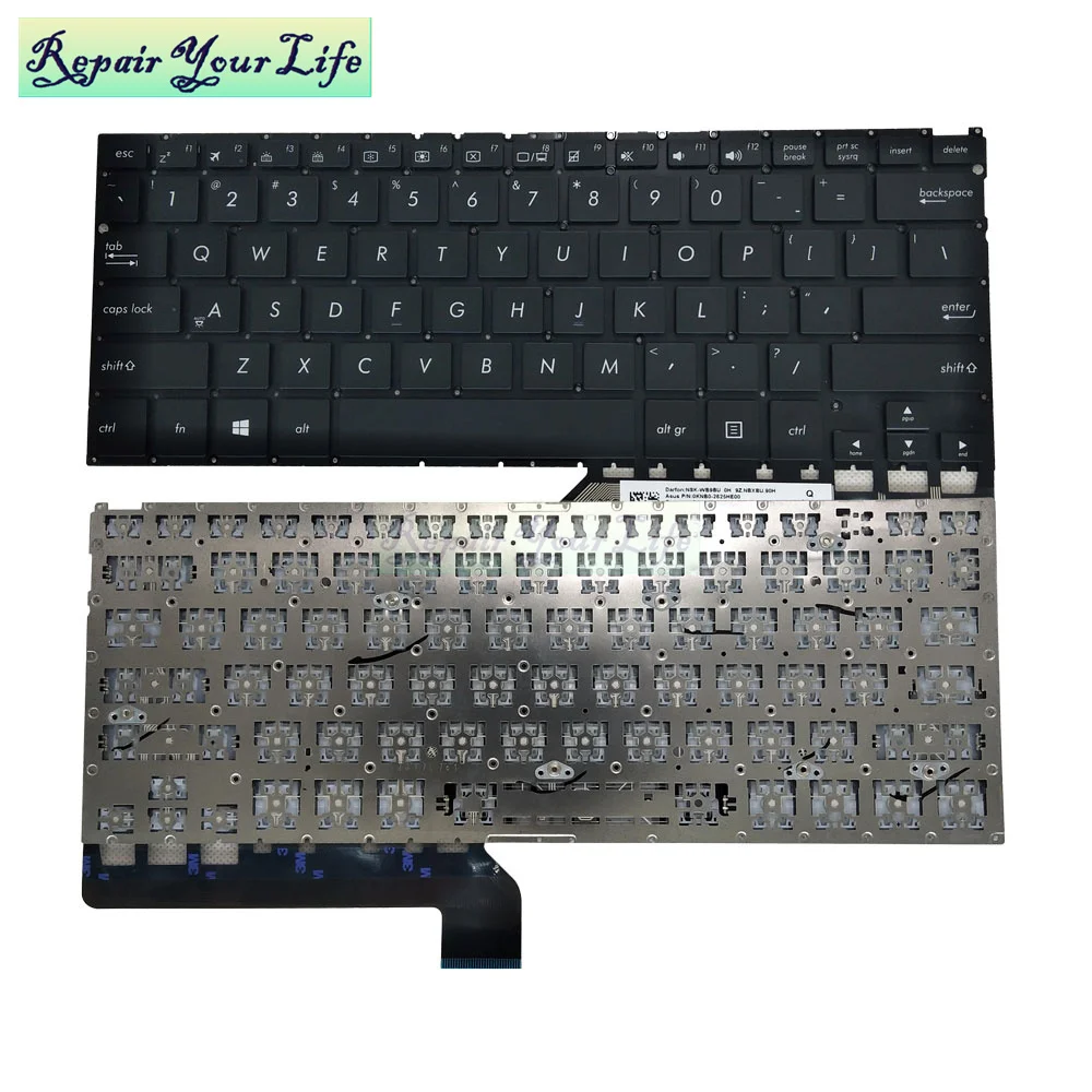 Teclado de ordenador con retroiluminación, para ASUS ZenBook, UX360, UX360UA, UX360U, Q324UA, notebook, pc, inglés, qwerty, 0KN1, 351HE13 - imagen 2
