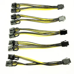 Cable divisor PCIe 6 pines a 6+2 - alimentación dual 8 pines