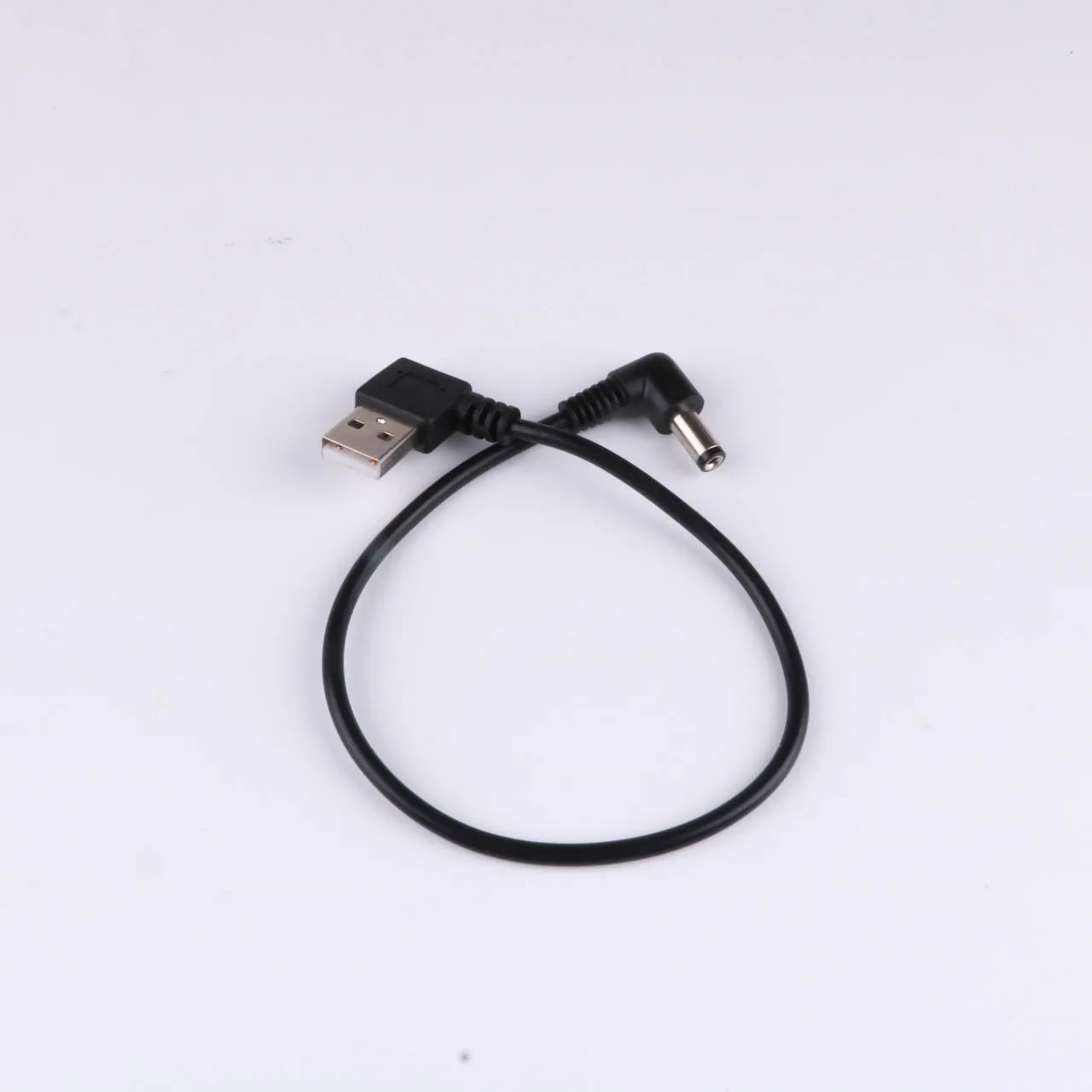 Cable conector de barril alimentación CC 5 V con enchufe USB 2,0 a 5,5/2,1 mm en ángulo - imagen 3