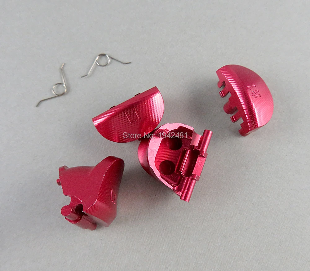 5 Juegos para Sony Playstation 4 PS4 JDS 001 010 JDM001 Metal personalizado aluminio L1 R1 L2 R2 botones de disparo resortes de reparación de controlador - imagen 4