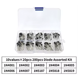 Kit Surtido Diodos Rectificadores Serie 1N4001-1N4007 con Caja