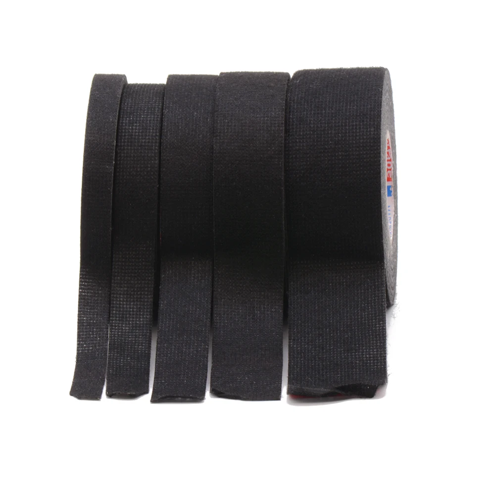 Cinta eléctrica resistente al calor, cinta de tela adhesiva ignífuga para arnés de cables, cableado, telar, ancho 9/15/19/25/32MM, 15M, 25M - imagen 4