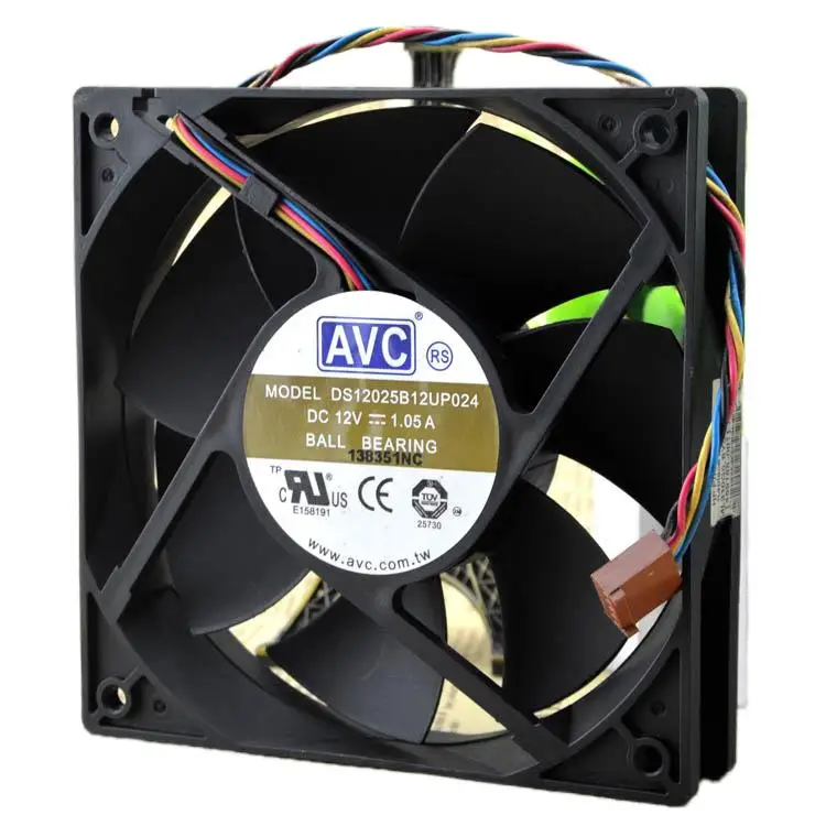 Volumen de aire Ultra grande AVC Ds12025b12up024 12v 1,05a 12cm 4 cables PWM ventilador de velocidad