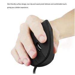 Ratón Vertical Ergonómico RGB con Cable USB para PC