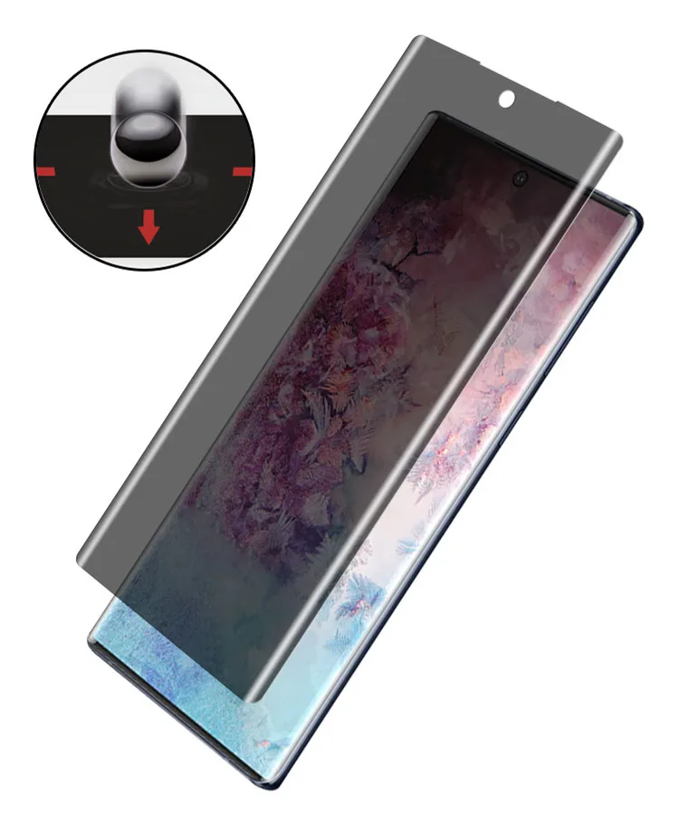Protector de pantalla curvo de vidrio templado antiespía, cubierta completa, privacidad para Samsung S22, S21, S20, S10, S8, S9 PLUS, S10E, NOTE 20, 10, 9, 8 - imagen 4