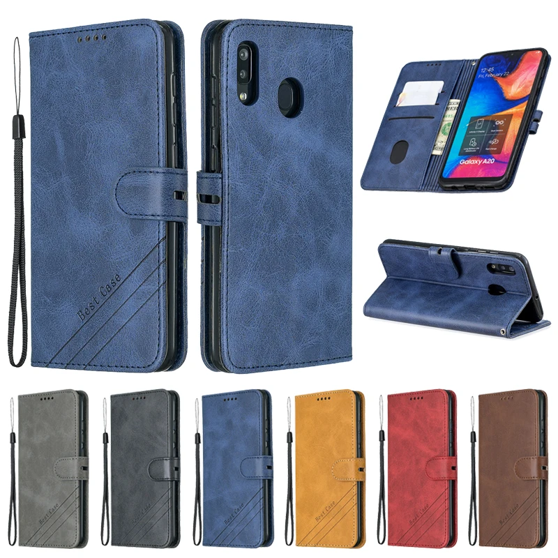 Para Samsung Galaxy A40 Funda de cuero con tapa para Coque Samsung A40 Funda de teléfono Galaxy A40 A 40 A405F Funda Funda tipo billetera magnética