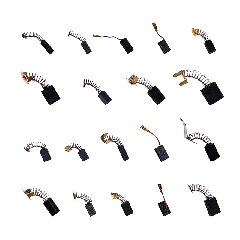 Taladro de cepillo de carbono, amoladora eléctrica de repuesto de cepillo de carbono, piezas de repuesto de cobre de grafito para motores eléctricos, cepillo de grafito, 10 Uds. - imagen 2