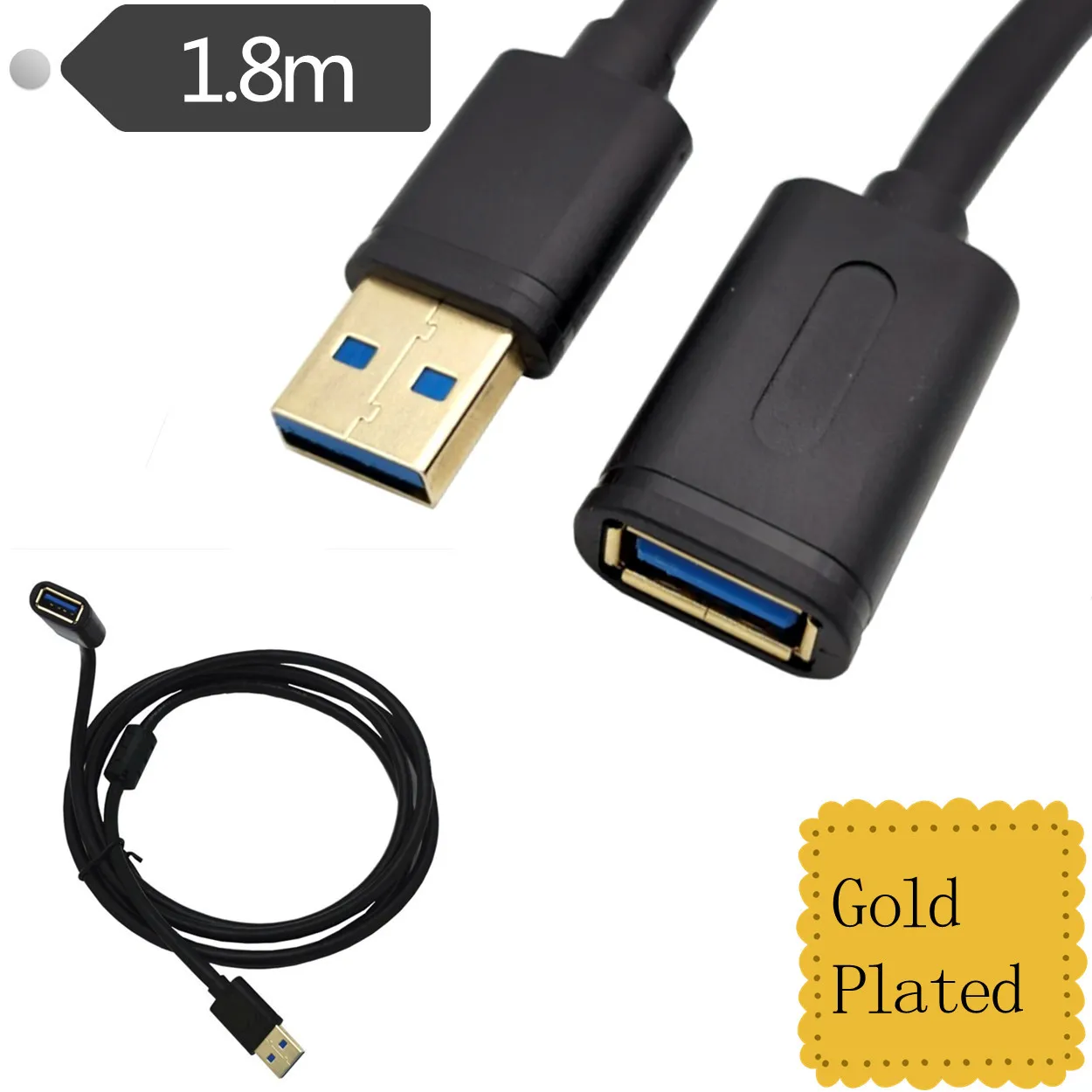 Cable USB de velocidad rápida USB 3,0 tipo A a Micro B macho hembra Cable de sincronización de datos código de extensión para impresora de disco duro externo - imagen 3