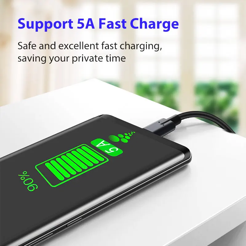 Cable USB 3,1 tipo C a USB C para Huawei, Samsung S9, S10, PD, 100W, carga rápida, 4,0, para MacBook Pro - imagen 2