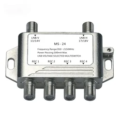 Conmutador DiSEqC-MS-24 Satellite 2 a 4 Salidas 950-2150MHz