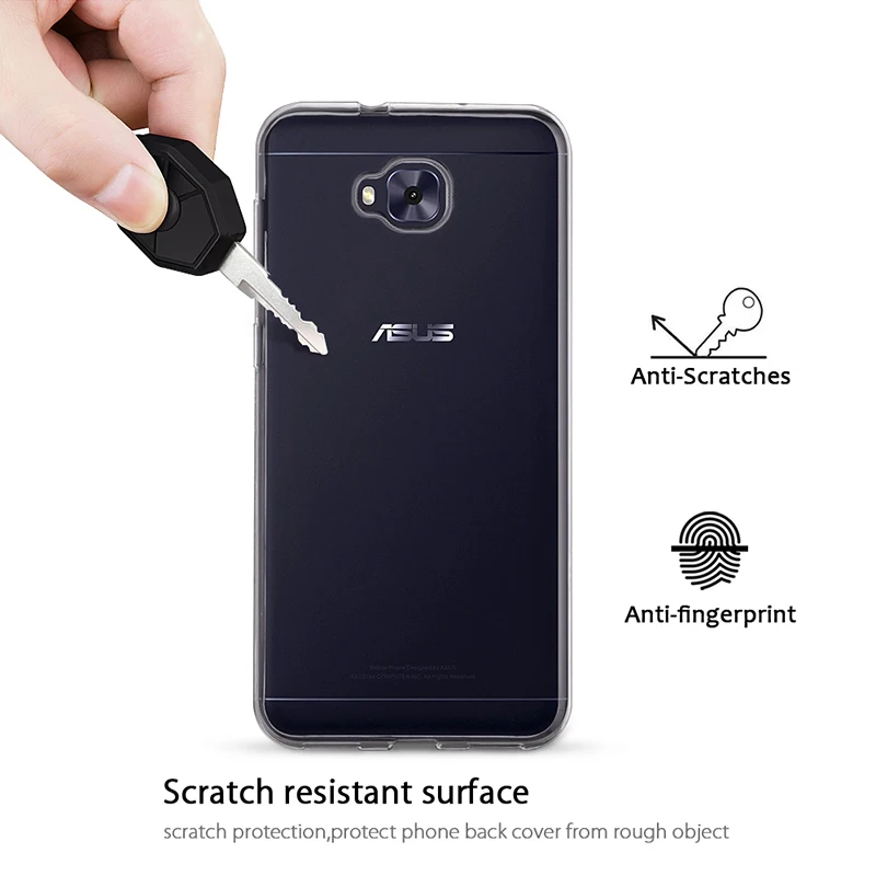 Fundas originales de silicona suave transparente de TPU para ASUS ZenFone 4 Selfie 5,5 "funda trasera para teléfono ZenFone Live Plus Coque Bags - imagen 4