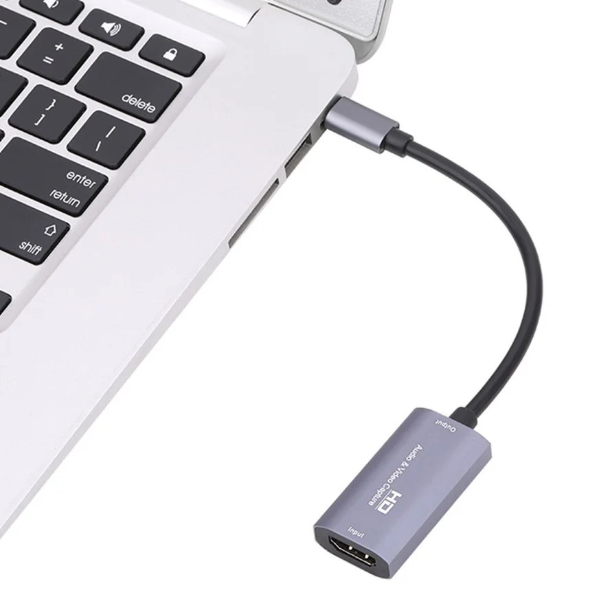 WvvMvv 1080P HDMI a usb-c tarjeta de captura de vídeo HD tipo C a HD-MI, captura de vídeo, retransmisión en directo de grabación de juegos de mesa - imagen 4