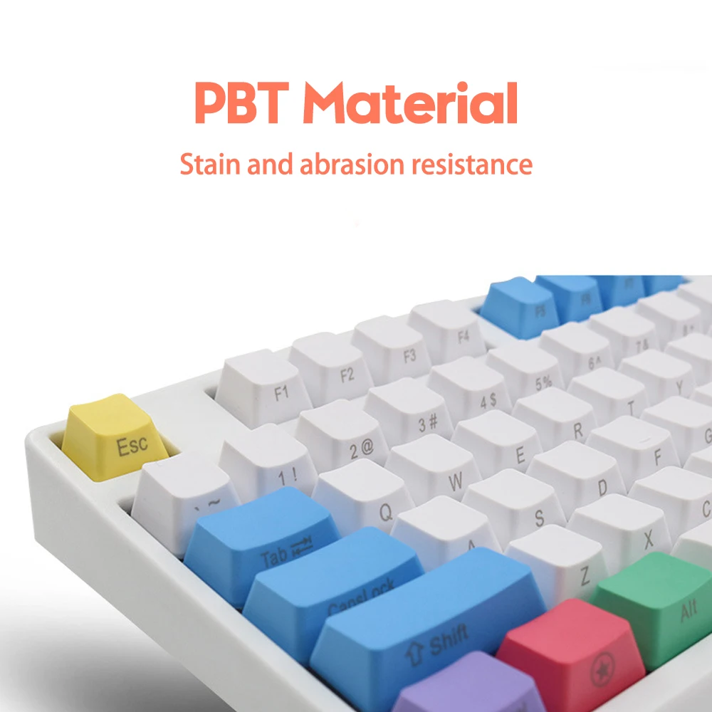 Teclado mecánico PBT de 108 teclas, perfil OEM, impresión lateral superior, tiza de carbono, GK61, Anne Pro 2, Jazz, NOPPOO, IKBC, GANSS, RK, FICO - imagen 5