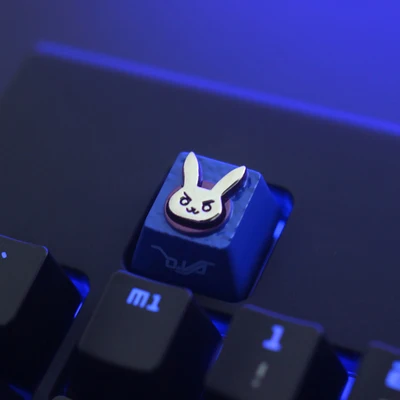Teclado mecánico de Metal, tapa de llave de aleación de aluminio con personalidad para tecla de juego OW DVA, 1 ud. - imagen 4