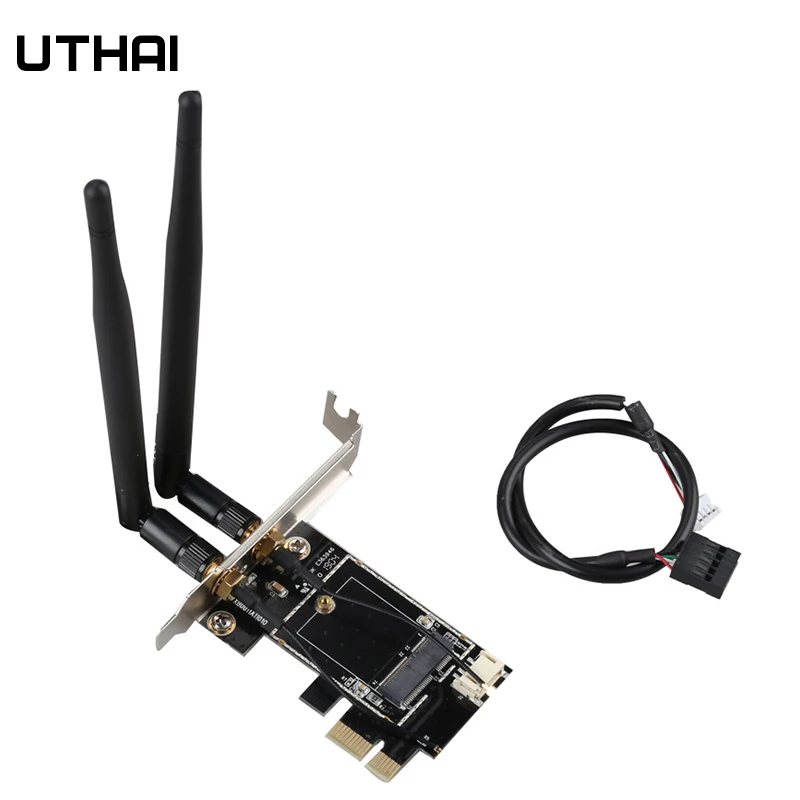 Adaptador NVME PICE-1X a NGFF-Ekey, tarjeta adicional PCIE Notebook, tarjeta adaptadora de tarjeta de red inalámbrica, tarjeta de expansión de componentes de ordenador - imagen 4