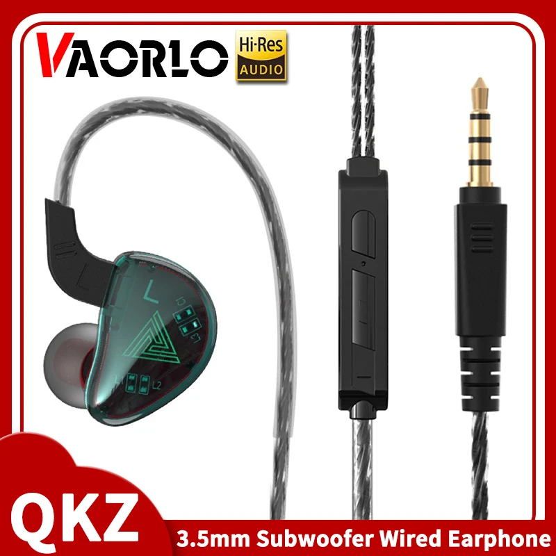 VAORLO-auriculares intrauditivos QKZ AK9, audífonos intrauditivos con entrada AUX de 3,5mm, graves pesados, micrófono, Multicolor, PK CK5, para Xiaomi