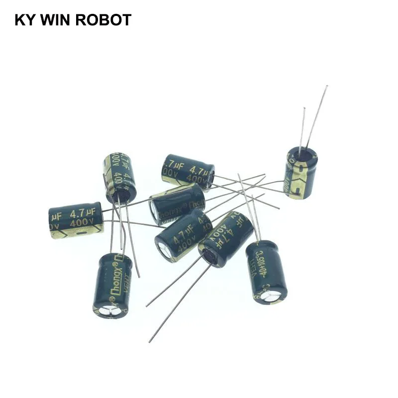 20 piezas condensadores electrolíticos 4,7 UF 400V 8x12mm 105C condensador electrolítico Radial de alta frecuencia y baja resistencia - imagen 5