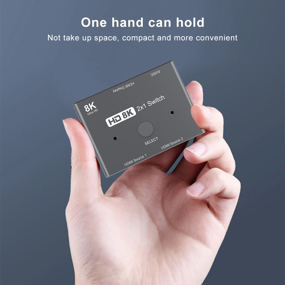 Interruptor direccional 8K HDMI, compatible con 2,1, Ultra alta velocidad, 48Gbps, HD, 8K @ 60Hz, 4K @ 120Hz, separador, 2 en 1, para PS5 y Xbox - imagen 3