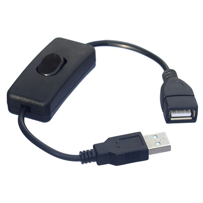 Cable USB macho a hembra con interruptor de control de potencia, accesorio para lámpara USB, ventilador, tira de luces LED, corriente 3A - imagen 2
