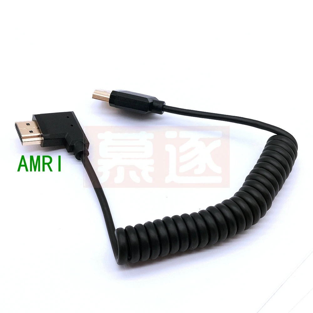 Cable Mini-HD-a espiral 4k con diámetro exterior de 3,0mm, HD-2.0 a Micro HD, compatible con resorte elástico, Cables finos flexibles 2k 4k Hd @ 60hz - imagen 4