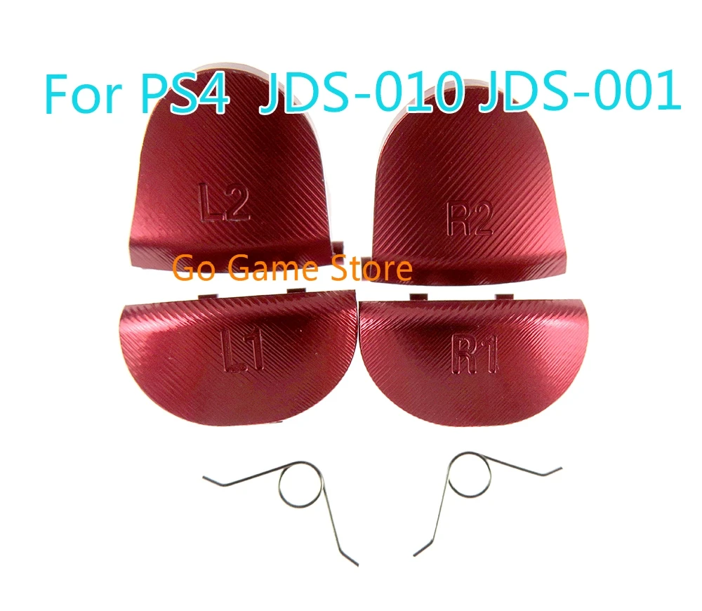 10 juegos para Sony PS4 botón de Metal para ps4 L1 R1 L2 R2 botones de disparo controladores JDM001 JDM011 botón de aleación con resorte - imagen 3