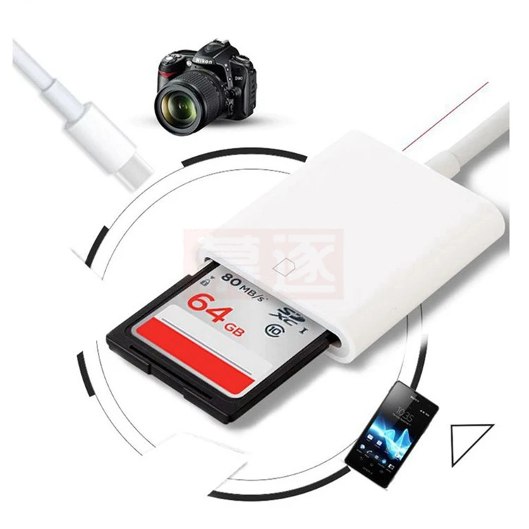 USB 3.1 Tipo C USB-C zu SD SDXC Kartenleser Adaptador Für Handys Macbook - imagen 3