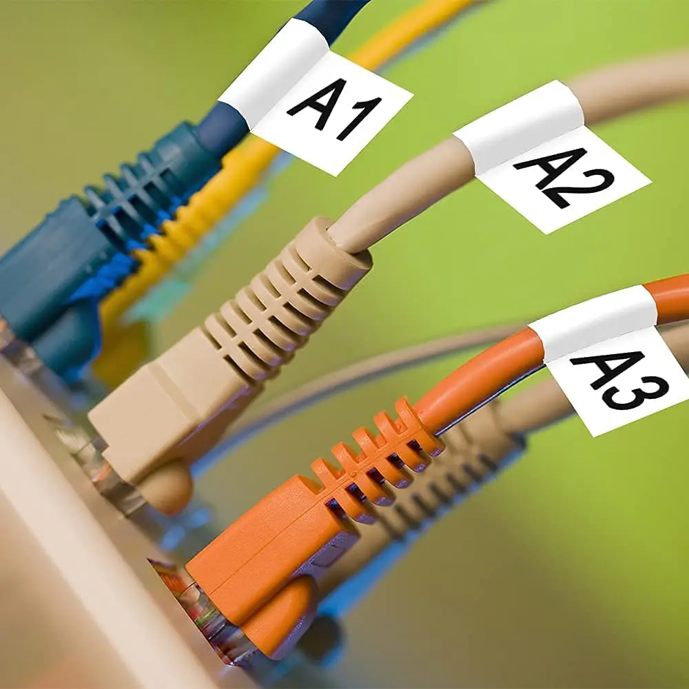 Impresora para hacer etiquetas E1000 PRO, Compatible con tubos termorretráctiles, cinta para hacer etiquetas TZ231, símbolos de teclado QWERTY, impresora Industrial - imagen 5