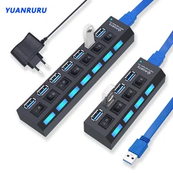 Hub USB 3.0 con distribución de energía para PC y accesorios varios