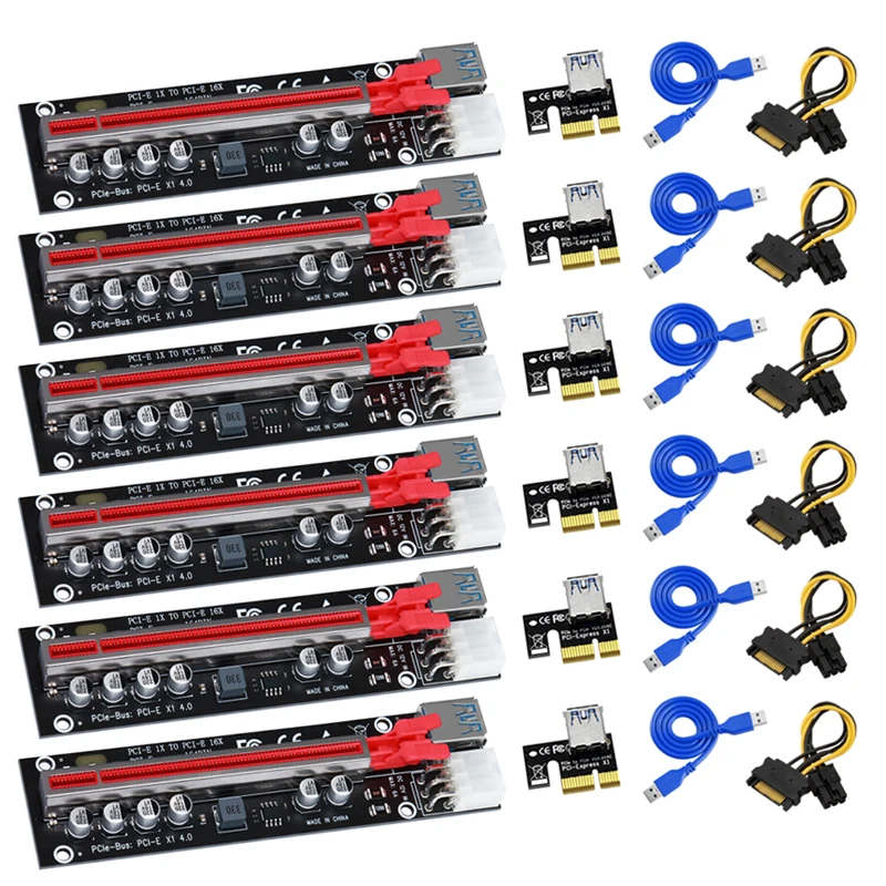 6PCS PCIE Riser