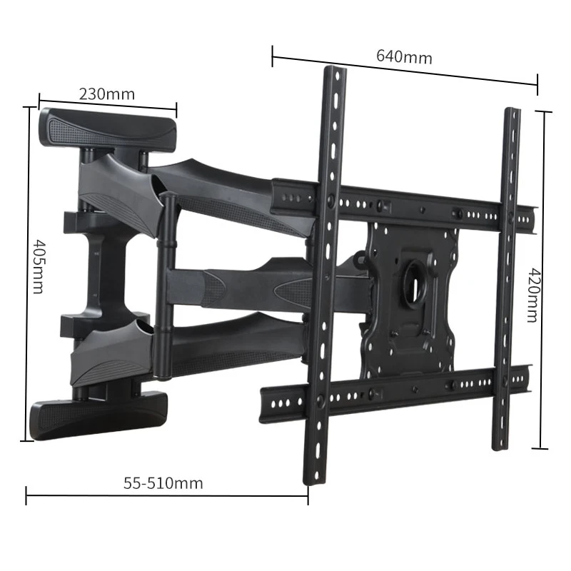 HILLPORT Full Motion 32 "-70" mueble de TV montaje en pared LCD LED soporte retráctil TV Rack montaje en pared soporte Lcd 6 brazos VESA Q7 - imagen 3