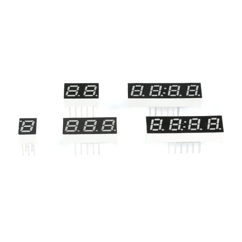 20 piezas/1 unidad, pantalla LED de tubo Digital de 0,28 pulgadas, 1Bit, 2Bit, 3Bit, 4Bit, reloj, cátodo de ánodo común, 0,28 ", 7 segmentos, tablero rojo Led DIY - imagen 4