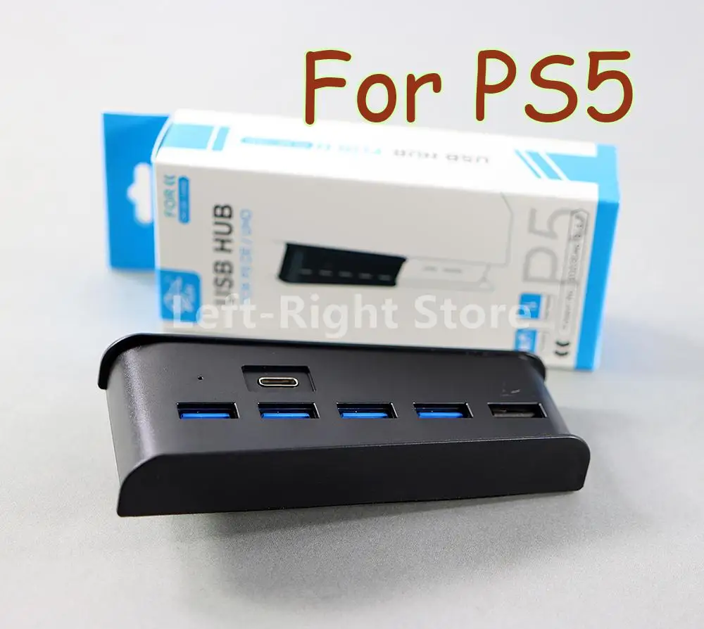 30 Uds para PS5 adaptador de concentrador USB 5 puertos USB 3,0 USB A TYPEC expansor divisor Super velocidad USB HUB 3,0 para consola PlayStation 5